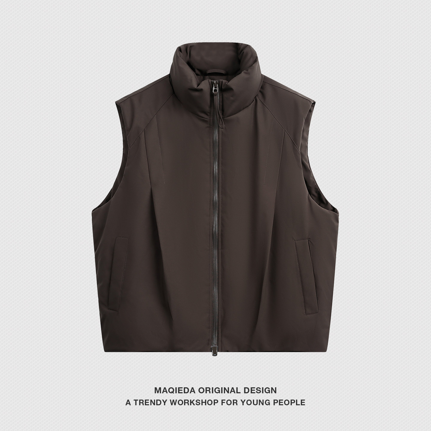 马切达简约风纯色男女时尚户外休闲羽绒马甲立领美式百搭潮流外套,淘宝优惠券,粉丝福利购,淘宝优惠卷