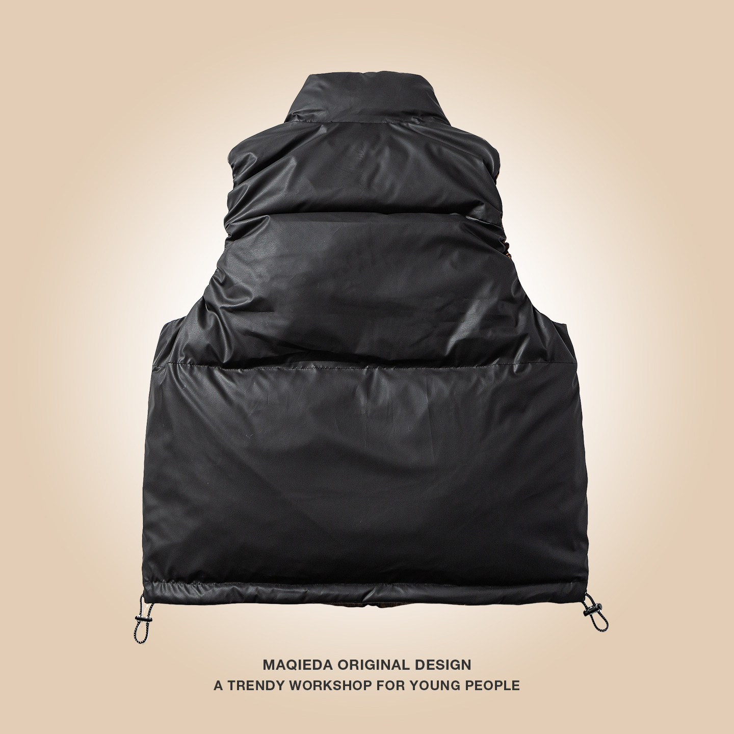 马切达冬季新款双面穿男款马甲无袖外搭保暖棉衣工装美式PU皮外套,淘宝优惠券,粉丝福利购,淘宝优惠卷