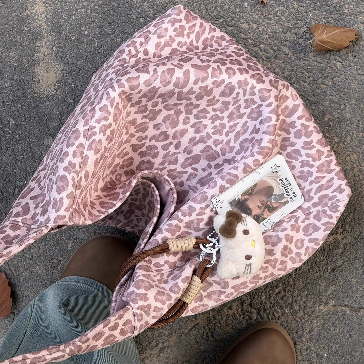 复古豹纹腋下包秋冬韩系慵懒风单肩包包女通勤托特包大容量帆布包,淘宝优惠券,粉丝福利购,淘宝优惠卷