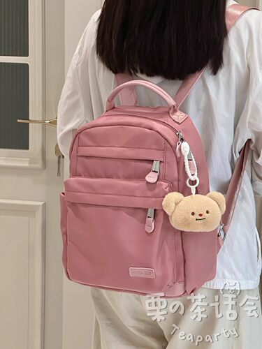 高颜值ins风外出旅游轻便背包女 时尚休闲小书包女生大学生双肩包 - 图2