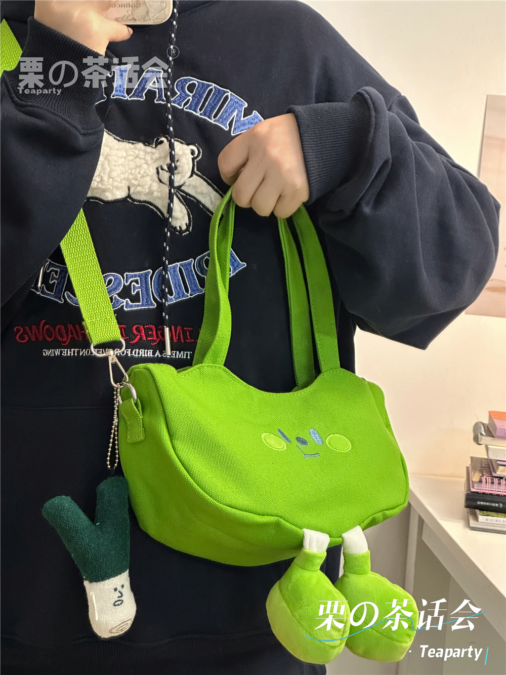 日系ins可爱卡通帆布包女学生休闲斜挎包 chic软妹少女包包单肩包 - 图0