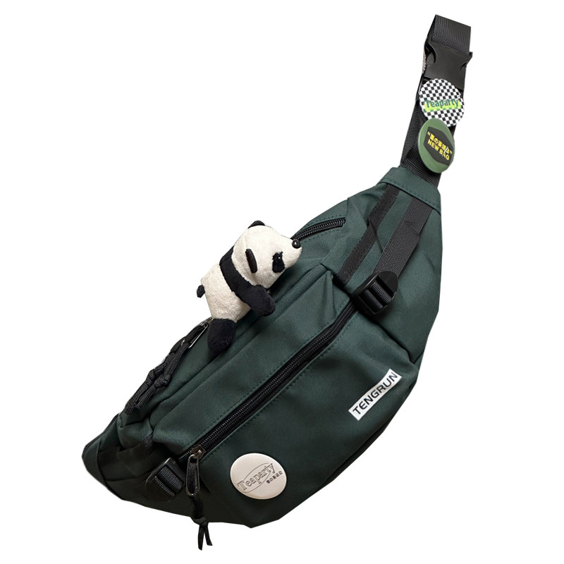 ins潮牌胸包男日系原宿复古休闲小包包女 潮流斜挎包男士骑行腰包,淘宝优惠券,粉丝福利购,淘宝优惠卷