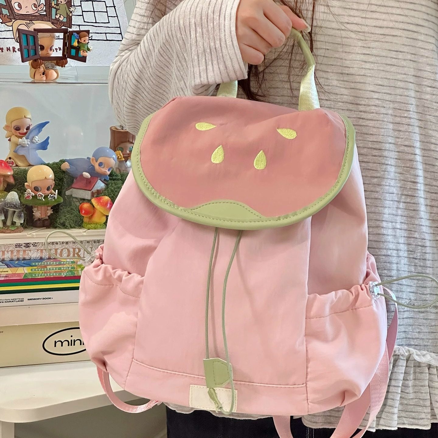 日系ins可爱少女双肩包 高颜值旅游轻便防水登山小背包大学生书包,淘宝优惠券,粉丝福利购,淘宝优惠卷