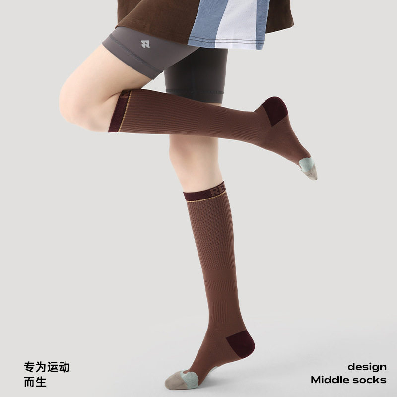 Renaissance羽毛球袜女健身运动袜子夏季薄款跑步小腿压力袜高筒,淘宝优惠券,粉丝福利购,淘宝优惠卷