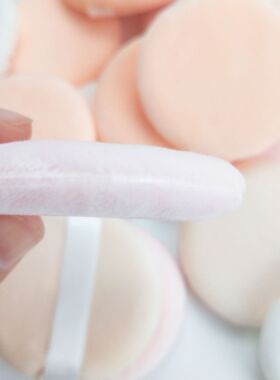 盒装棉花糖定妆干粉扑平价