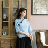 Ретро костюм для школьников, рубашка, китайский стиль