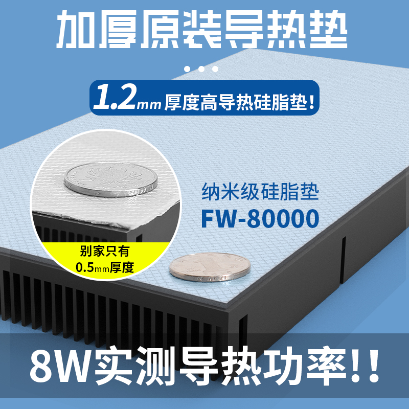 显卡背板散热器RTX3090背面散热风扇显存降温3080 3070散热器GPU - 图1