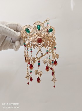 汉服配饰古风饰品敦煌飞天流苏臂钏臂镯手镯lolita配饰铜镀金保色