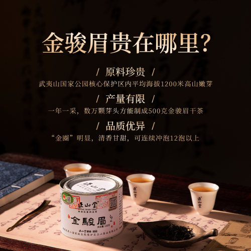 2026年新茶正山堂特制金骏眉红茶特级茶叶礼盒装正宗正品送礼长辈 - 图0