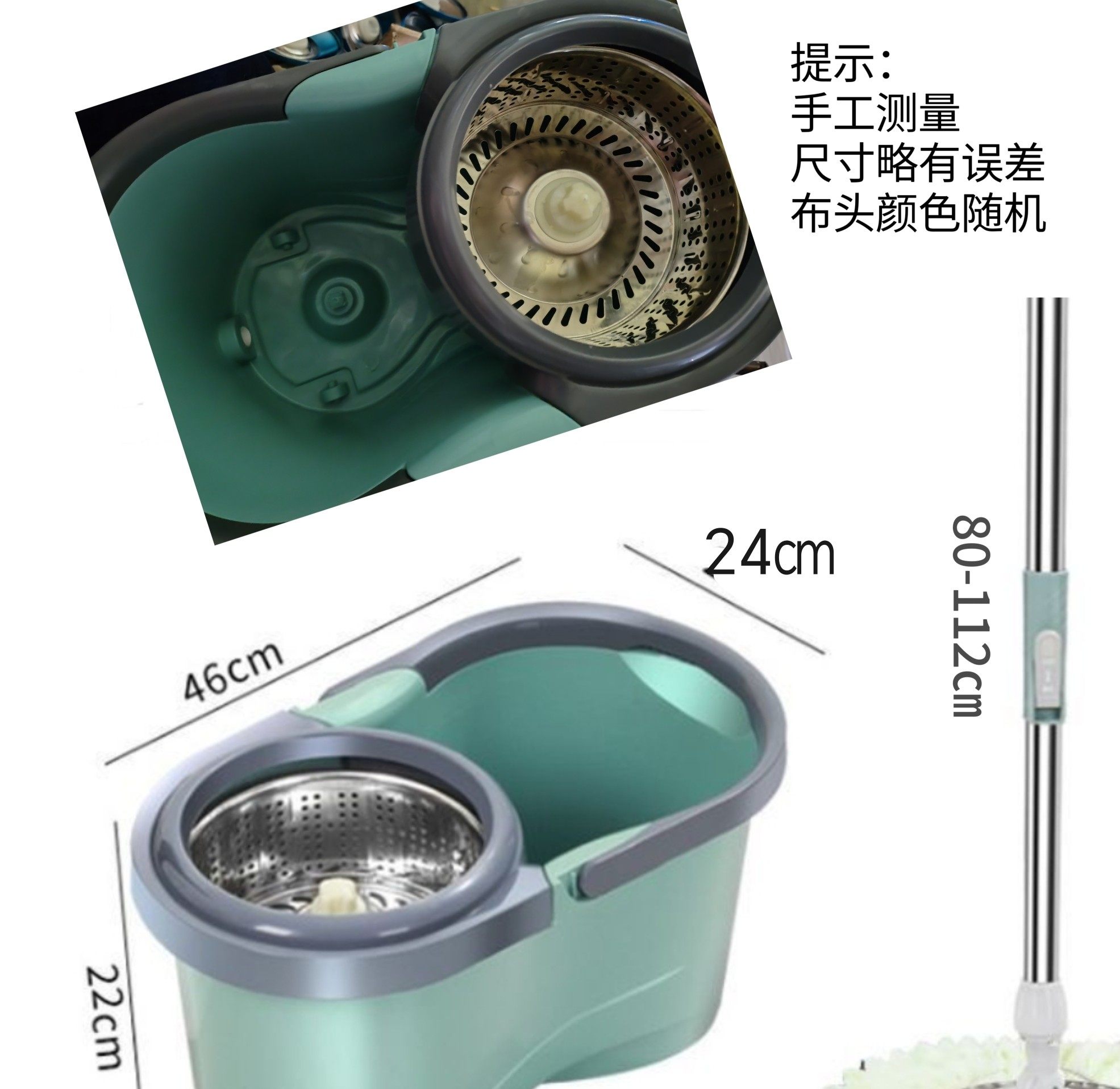 家用拖把桶旋转拖把桶双驱动拖把好神不锈钢拖布杆手压地拖甩干筒,淘宝优惠券,粉丝福利购,淘宝优惠卷