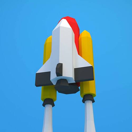 60厘米高 亚特兰蒂斯航天飞机喷射发射立体落地摆件手工DIY纸模型 - 图2