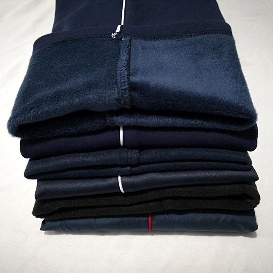 Мужские теплые свободные брюки из чистого хлопка в школьной форме