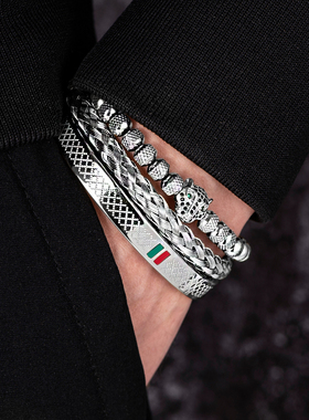 morooki男不锈钢欧美手镯手链