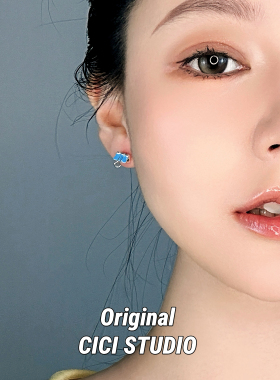 CICI STUDIO小众个性精工多巴胺文件夹耳钉女ins创意北欧百搭耳钉