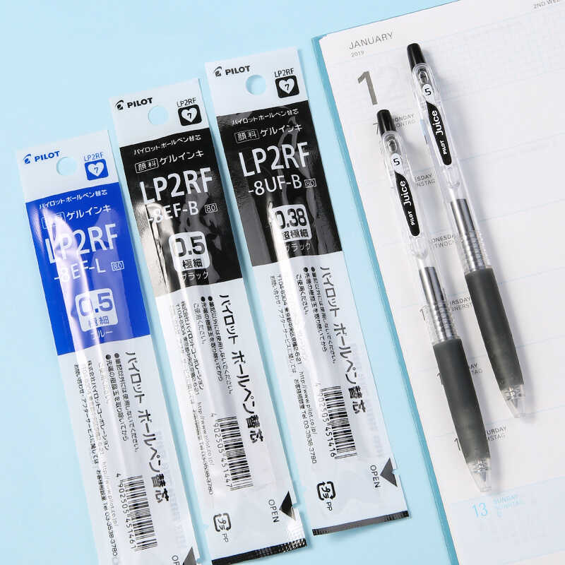 日本PILOT百乐juice果汁笔芯LP2RF-8EF中性笔子弹头替芯黑色0.5mm - 图3