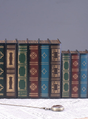 复古装饰品道具客厅办公室仿真书