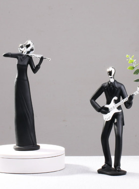 音乐舞蹈抽象风人物客厅玄关雕塑