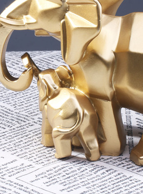 几何抽象母子情深咖啡馆小摆件