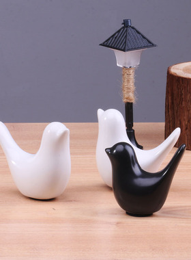 室内陶瓷北欧风格田园橱窗小摆件