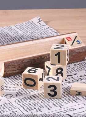 复古手动桌面造景道具实木装饰品