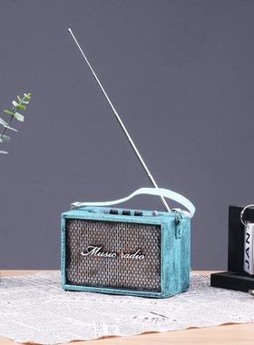 欧式风收音机手工彩绘道具装饰品