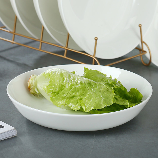 Jingdezhen bone porcelain household tableware 8-inch plate