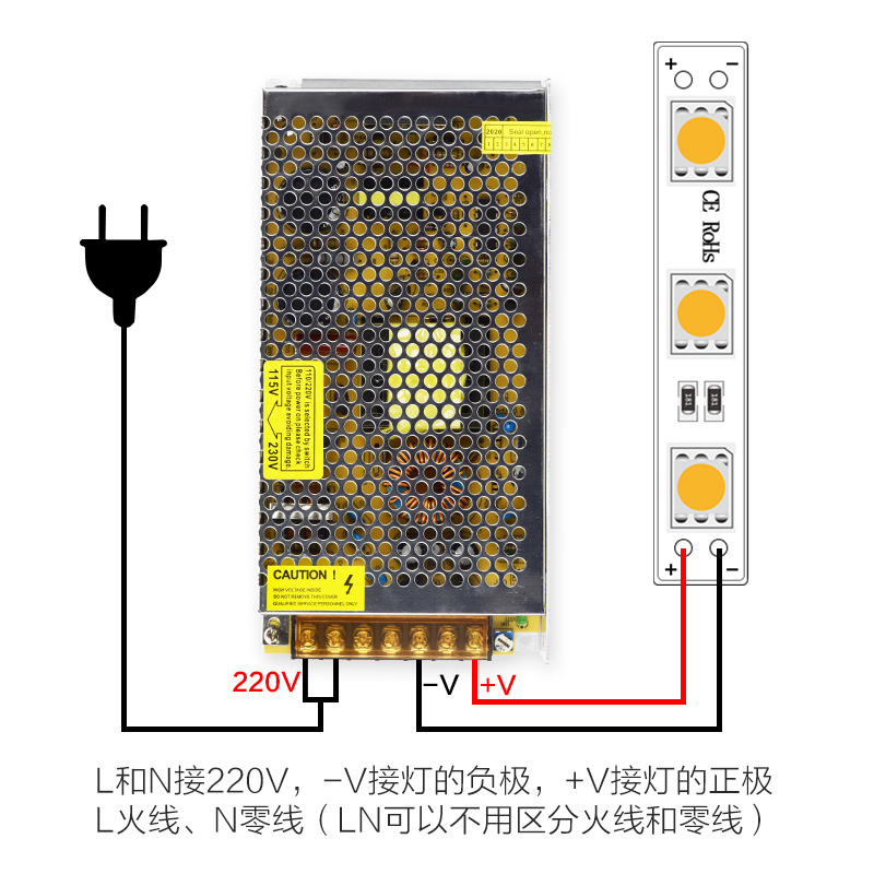 LED开关电源12v灯带灯条灯箱5A10A20A30A电源变压器220V转12V直流 - 图1