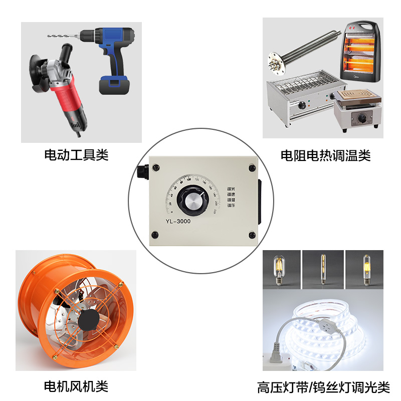 220V风机风扇调速器单相交流电炉调温调压调光角磨机电机无极控制 - 图0