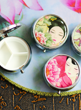 小样金属分装盒古代风胭脂香粉