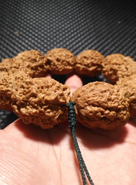 3.1毒蟾血舍利龙鳞舍利子铁核桃手串手持，爆肉纹路，皮质油性大