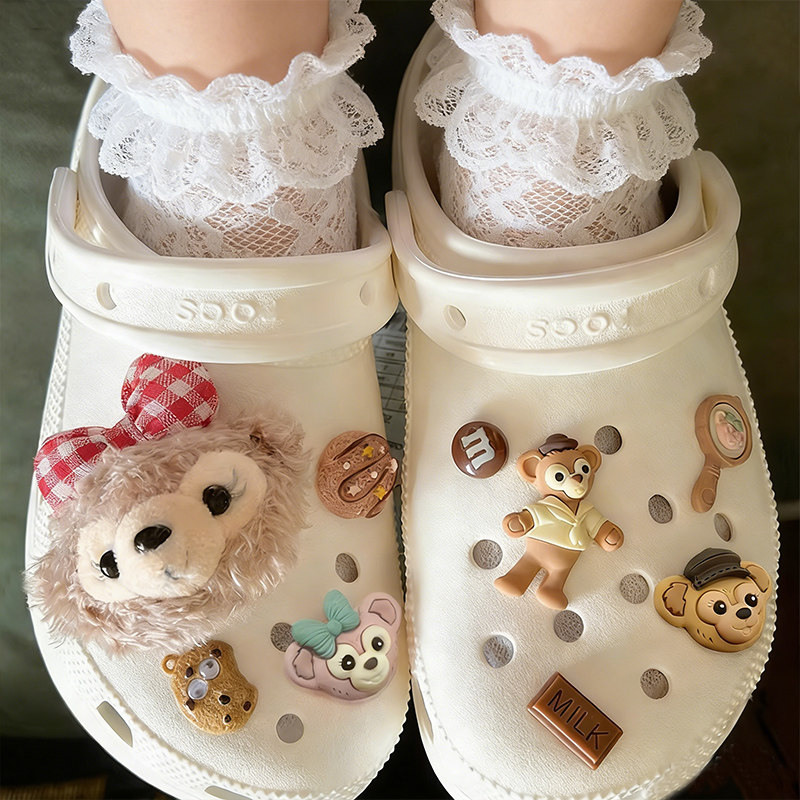 洞洞鞋配饰鞋花装饰高级感毛绒适配crocs卡骆驰卡洛驰diy配件饰品,淘宝优惠券,粉丝福利购,淘宝优惠卷