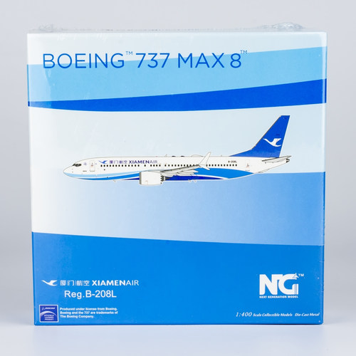 NGmodel 1:400 合金飞机模型 厦门航空 B737Max8 B-208L - 图3
