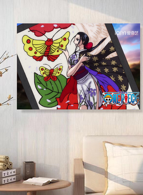解压DIY数字油画海贼王罗宾弗兰奇手绘涂色填色室内装饰房间礼物