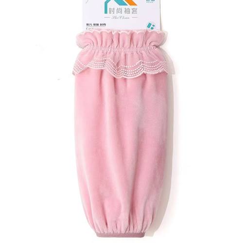 冬季新款袖套长款防污耐脏套袖学生护袖工作上班羽绒服成人手袖头 - 图1