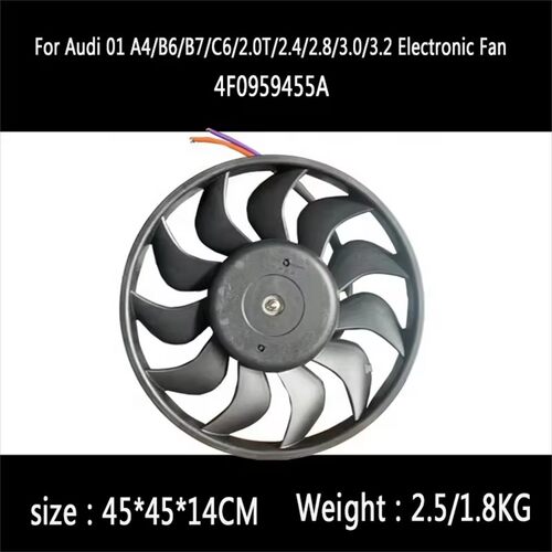 适配奥迪A4 B6 B7 A6 C6 05-08款电子风扇多车型原车款4F0959455A - 图1