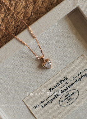 原创设计精致轻奢爱心锁骨链女