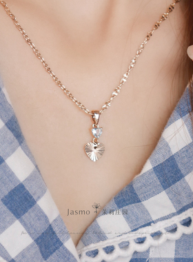 高级轻奢感爱心气质项链锁骨链女