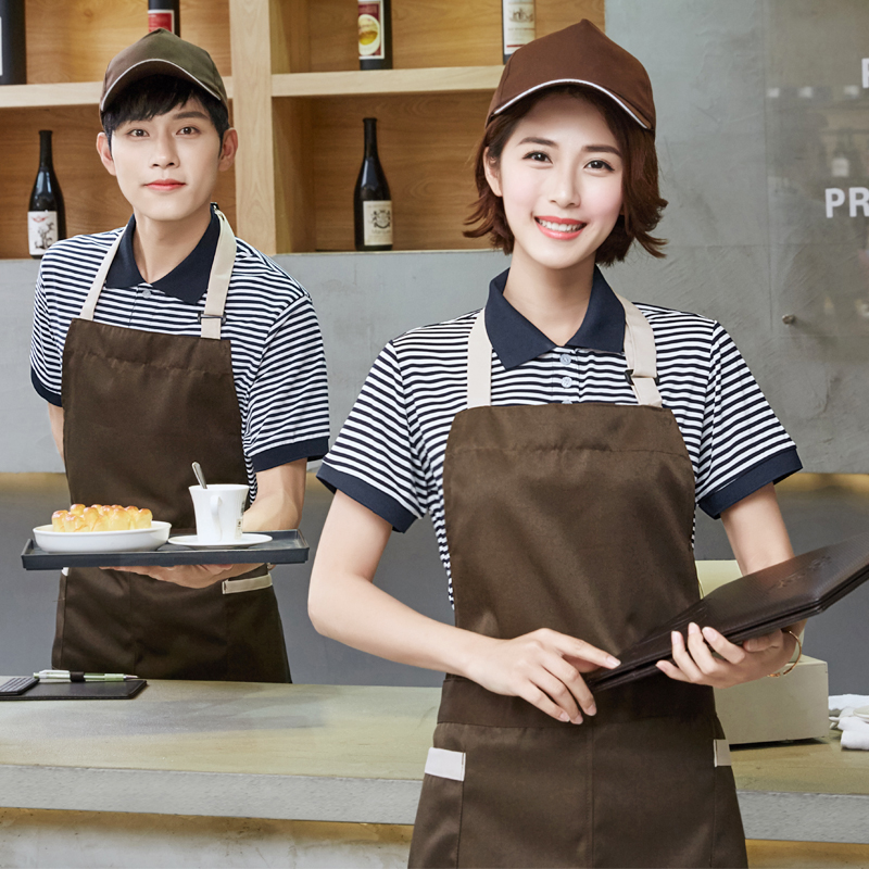 服务员工作服餐饮短袖女西餐厅奶茶咖啡火锅快餐饭店食堂t恤夏装 - 图2