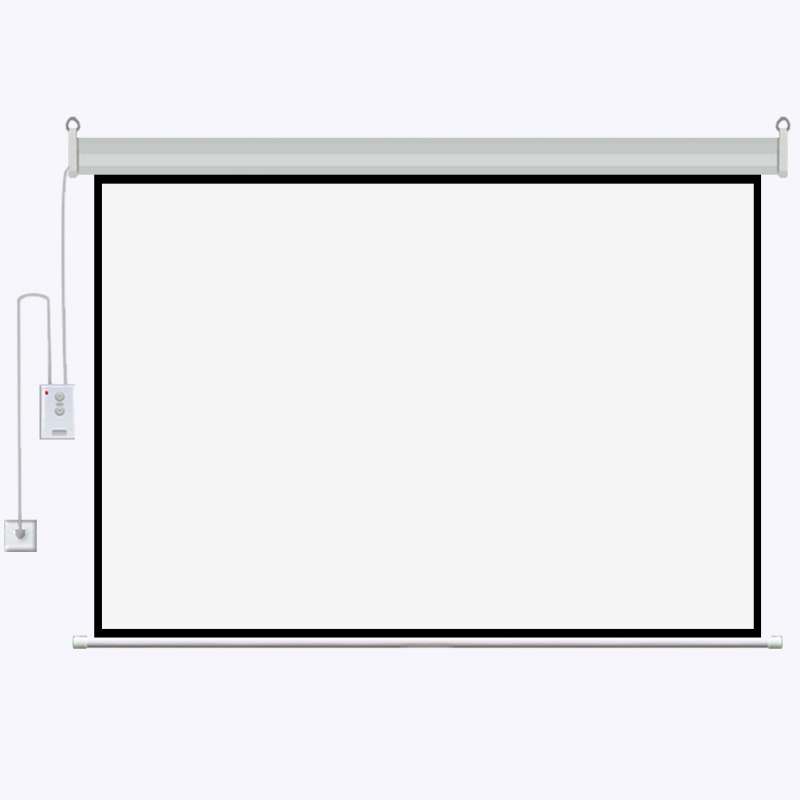 定做工程幕160/17/18/200寸/250寸300寸电动遥控高清玻纤幕喷绘幕