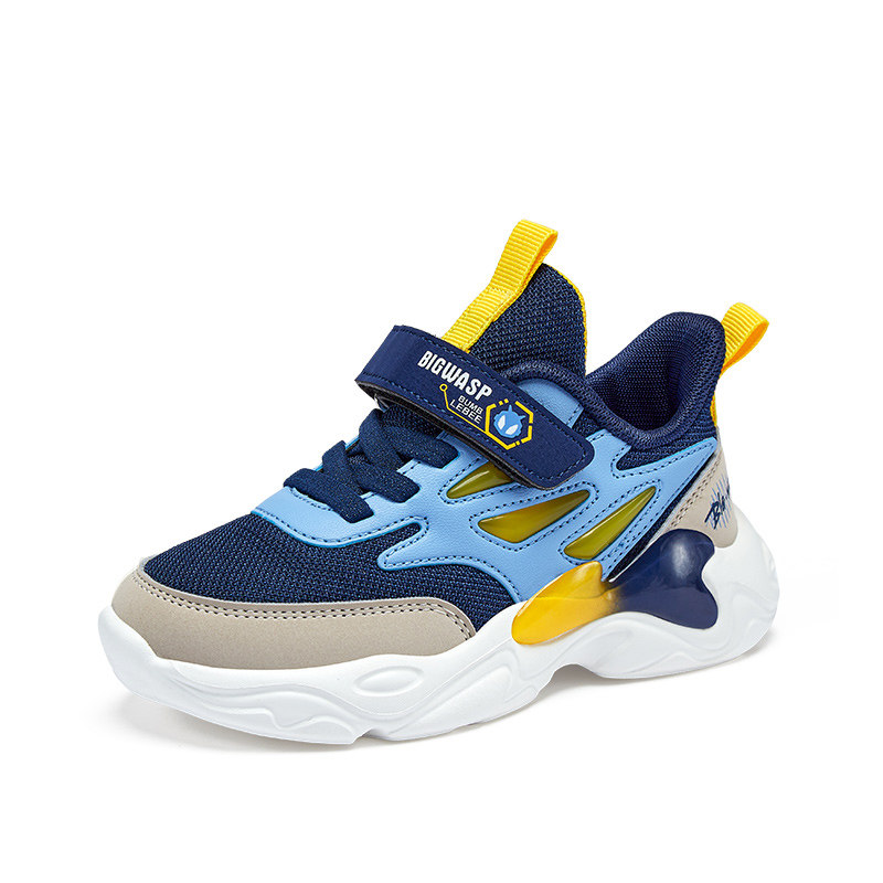 大黄蜂男童春秋中大童跑鞋网面童鞋 大黄蜂运动鞋