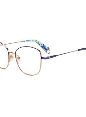 代购kate spade女士眼镜框金属全框蝴蝶形蓝色日常通勤眼镜架