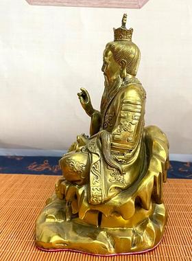 黄铜纯铜佛像摆件太上老君