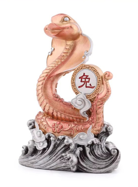原装李居明2026马年吉祥物[蛇盘兔]摆件马年运点睛吉祥物客厅装饰