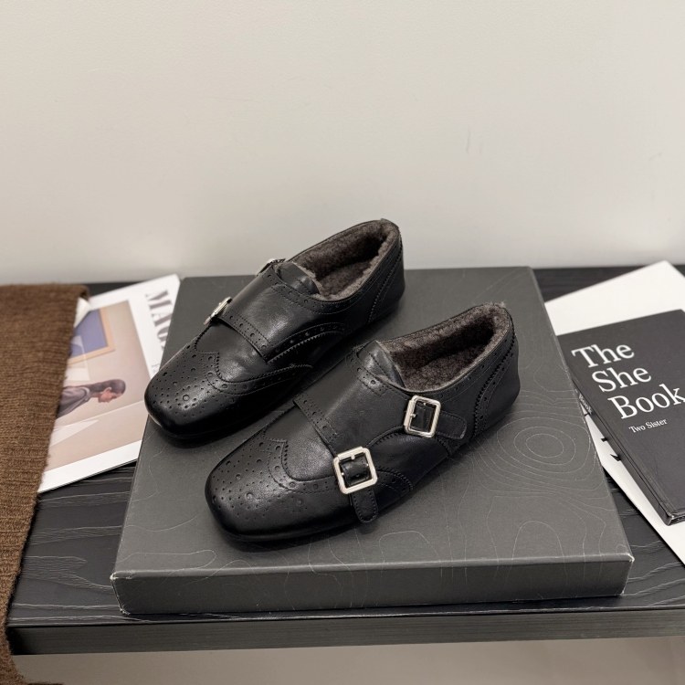 英伦加绒深口单鞋女25冬布洛克雕花乐福鞋平底保暖棉鞋青年勃肯鞋,淘宝优惠券,粉丝福利购,淘宝优惠卷