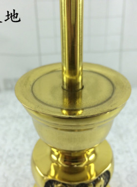 蜡烛台 插蜡烛香炉纯铜烛台摆件摆桌用品