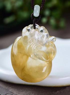 立体钱袋子水晶项链吊坠新款现货