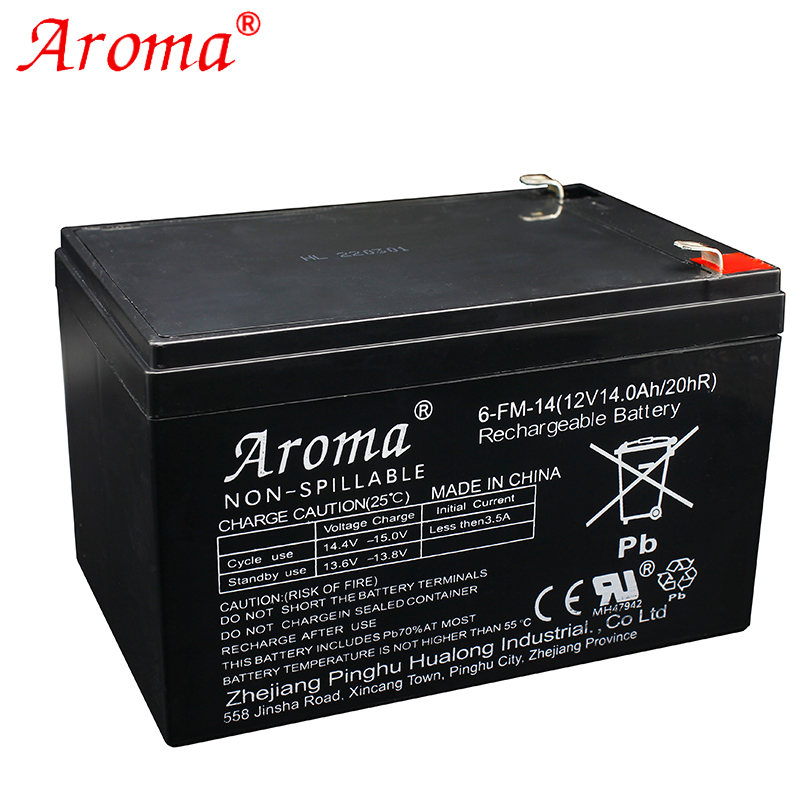 Aroma奥皇12V14铅酸蓄电池喷雾器照明音响UPS消防太阳能电瓶6FM14-图0