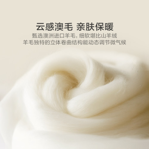 罗莱家纺澳洲进口100%纯羊毛被防螨抗菌单人春秋被芯被子冬被加厚 - 图3