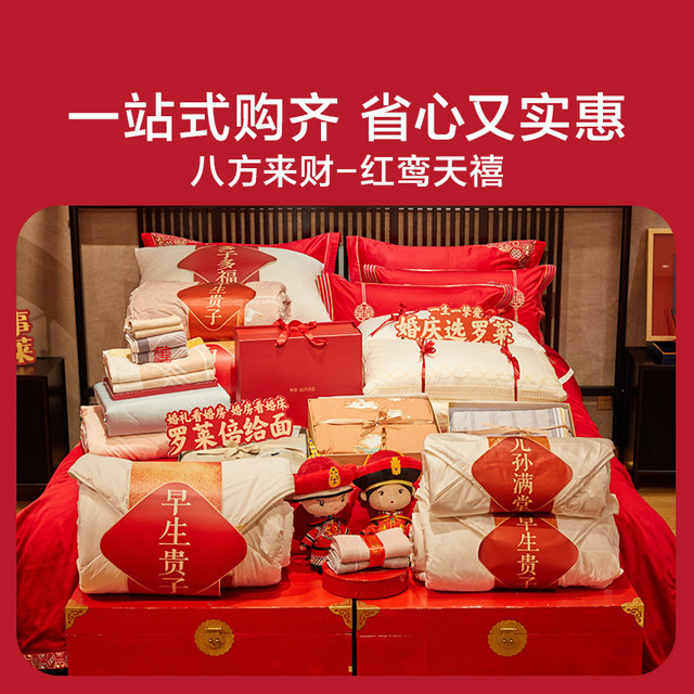 Luolai Home Textiles 60-count wedding four-piece set