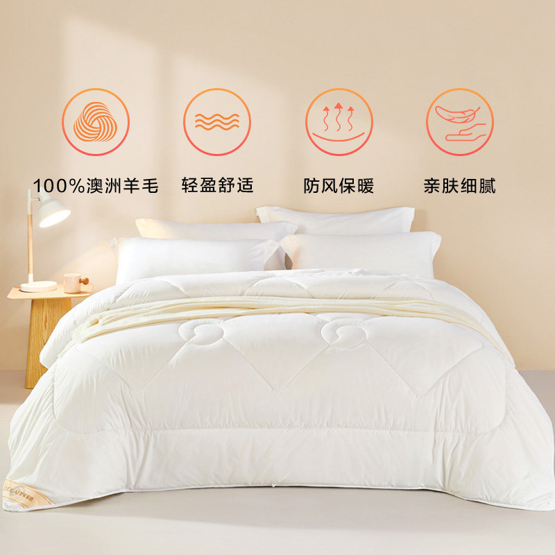 【断码清仓】罗莱家纺澳洲羊毛被防螨抗菌春秋被学生宿舍被芯被子,淘宝优惠券,粉丝福利购,淘宝优惠卷